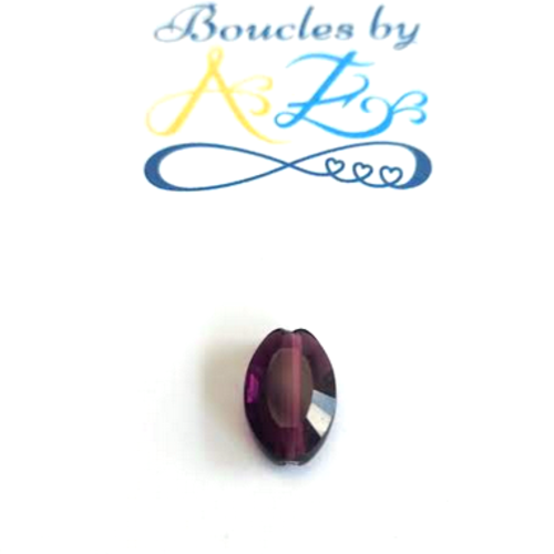 Perle facettée ovale violette 11,5x8mm pvi8-17