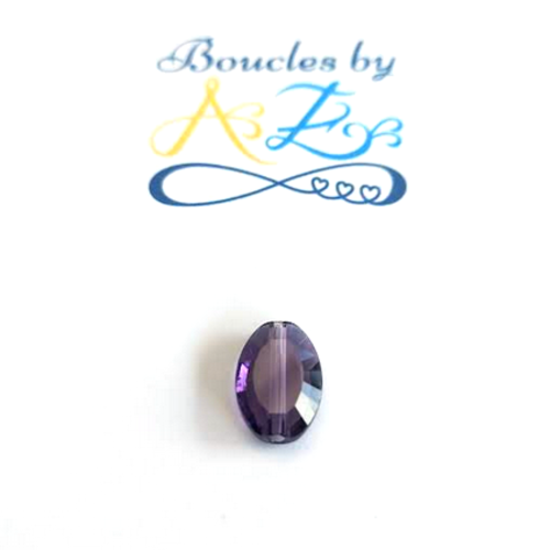 Perle facettée ovale violette 11,5x8mm pvi8-18