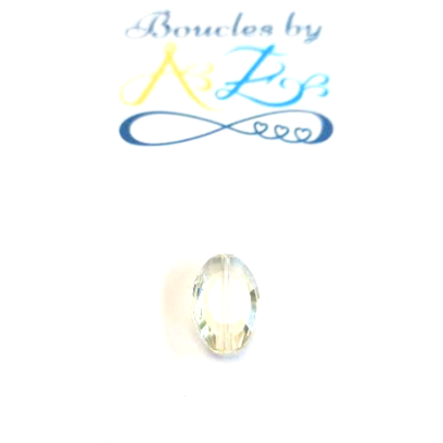 Perle facettée ovale jaune 11x8mm pja7-21