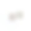 Intercalaire ovale, serti verre rose base en métal argenté 22x12mm ar20-2