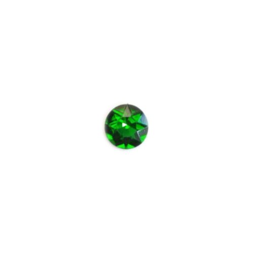 Cabochon strass vert 12mm str6-5