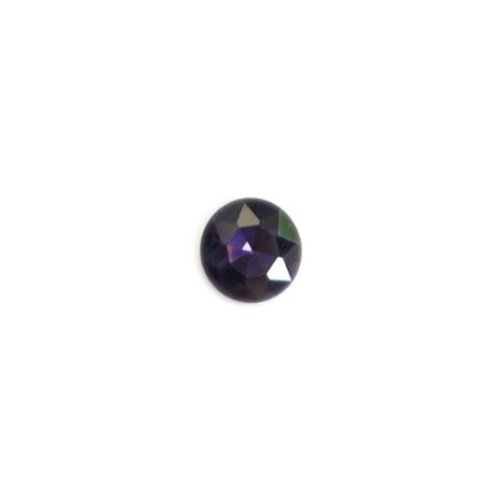 Cabochon strass violet 12mm str6-13