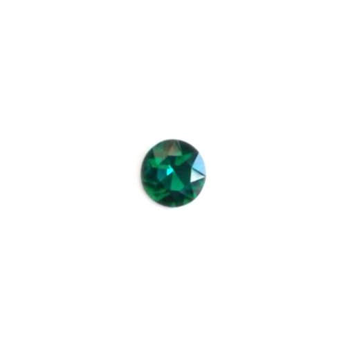 Cabochon strass vert 12mm str6-14