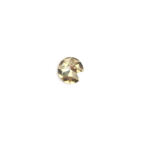 Cabochon strass jaune 12mm str6-16