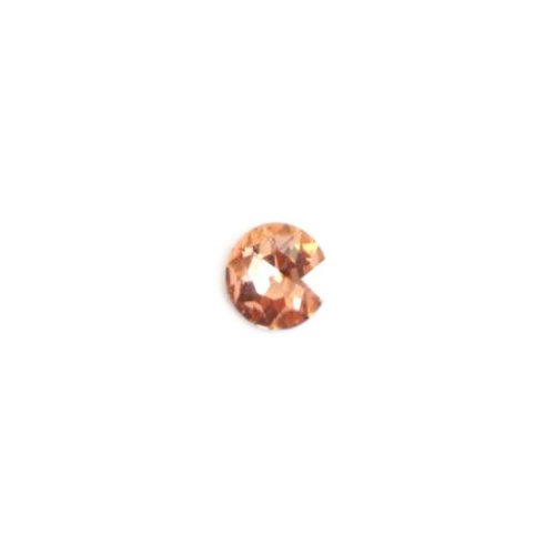 Cabochon strass orange 12mm str6-17