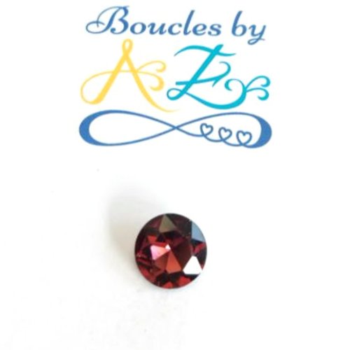 Cabochon strass rouge 12mm str6-20