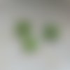 Perle losange facettée verte 14x12mm pve3-18