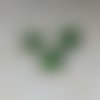 Perle losange facettée verte 14x12mm pve3-19