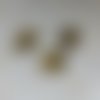 Perle losange facettée kaki 14x12mm pve3-24