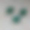 Perle losange facettée turquoise 14x12mm pve14-20