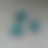 Perle losange facettée turquoise 14x12mm ptu2-14