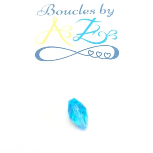 Perle facettée toupie turquoise 9x6mm ptu7-16