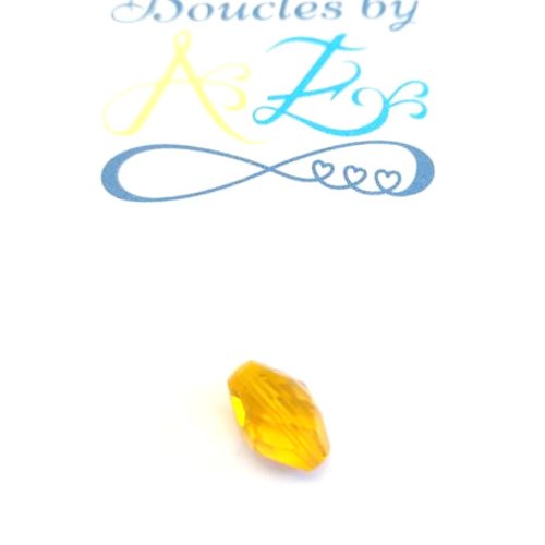 Perle facettée toupie jaune 9x6mm pja8-20