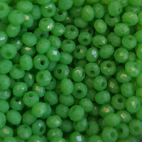 Perles à facettes vertes 3x2mm x100 pve2-9