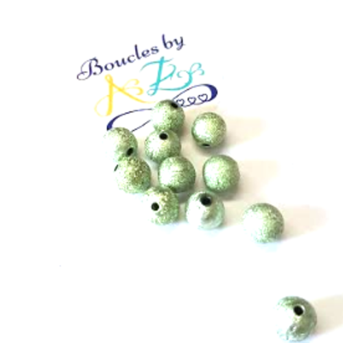 Perles scintillantes vertes 8mm x30 pve3-1