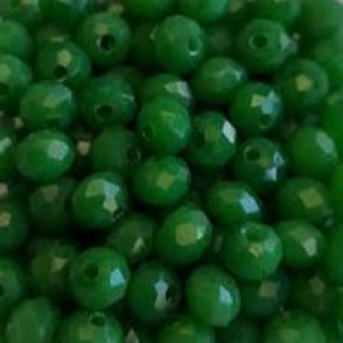 Perles à facettes vertes 4x3mm x50 pve4-9