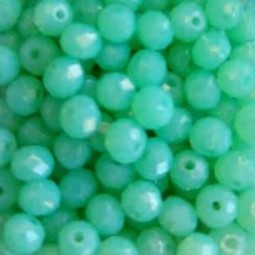 Perles à facettes vertes 4x3mm x50 pve4-23