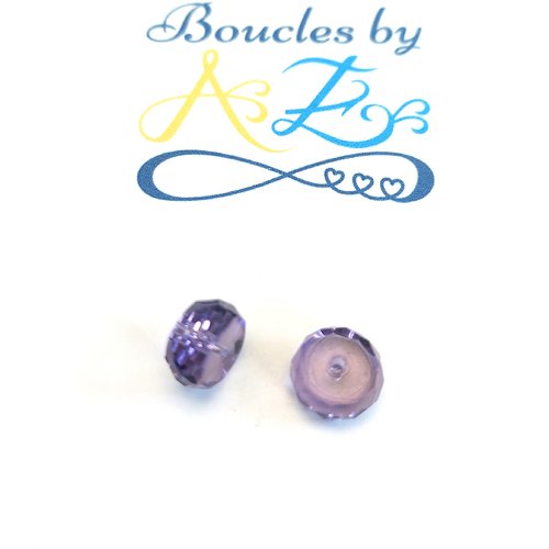 Perle facettée rondelle violette 8x3,5mm pvi2-8