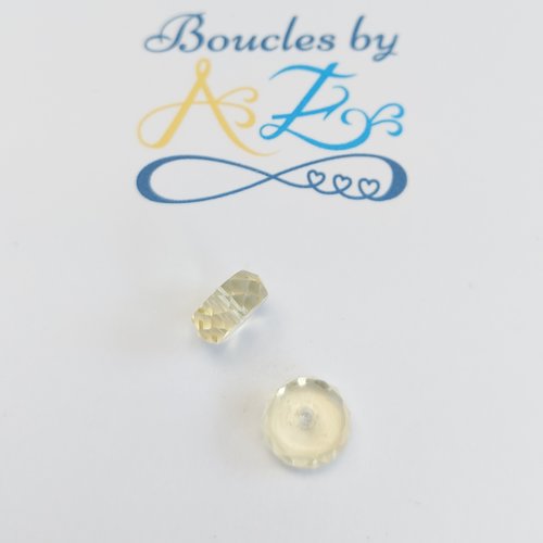 Perle facettée rondelle jaune 8x3,5mm pja1-8
