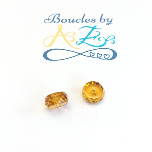 Perle facettée rondelle jaune 8x3,5mm pja1-22