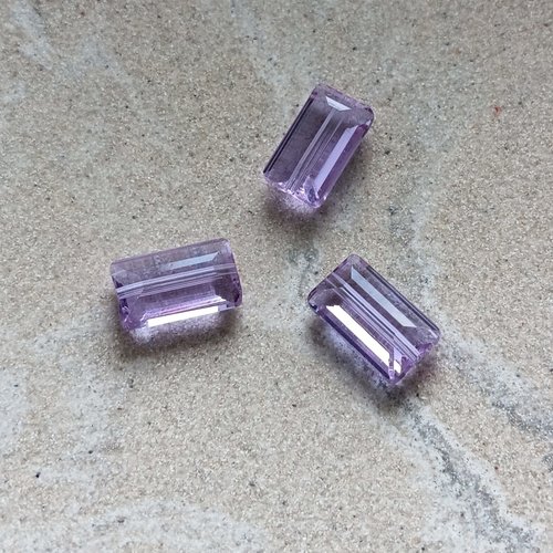 Perle facettée rectangle violine 8x14mm pvi3-13
