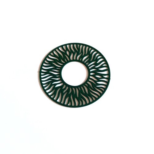 Estampe filigrane rosace verte 30mm geve-84