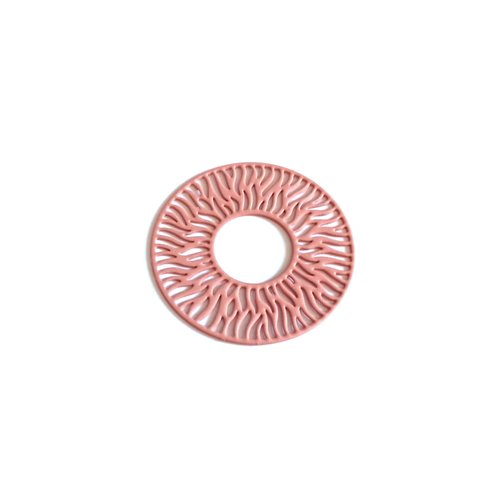 Estampe filigrane rosace rose en acier inox 30mm x1 ou x10 geros-11