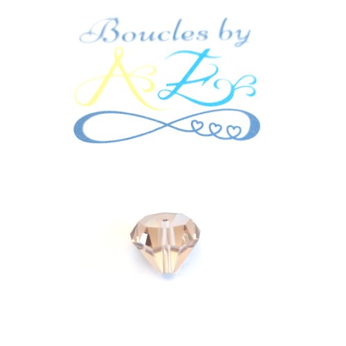 Perle facettée diamant transparente 10x7mm pblc6-18