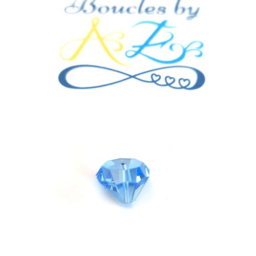 Perle facettée diamant bleue 10x7mm pble10-7