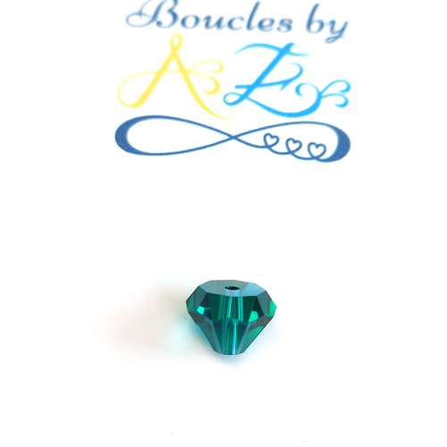 Perle facettée diamant turquoise 10x7mm pve12-18