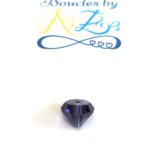 Perle facettée diamant violette 10x7mm pvi8-11