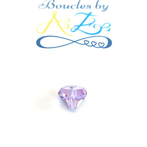 Perle facettée diamant violette 10x7mm pvi8-12