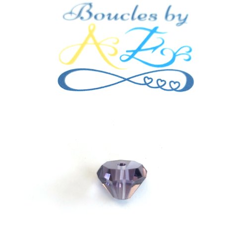 Perle facettée diamant violette 10x7mm pvi8-13