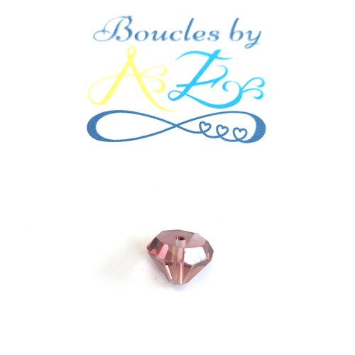Perle facettée diamant rose 10x7mm pros6-7