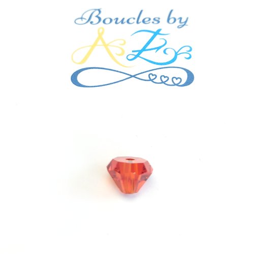 Perle facettée diamant rouge 10x7mm prou6-5