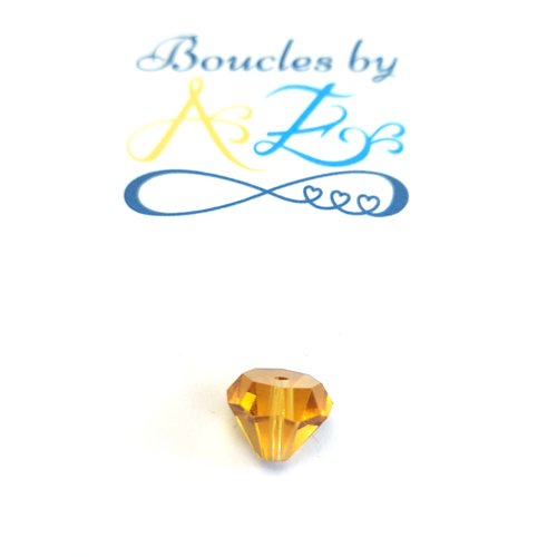 Perle facettée diamant jaune 10x7mm pja7-18