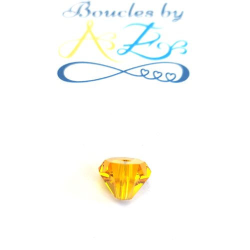 Perle facettée diamant jaune 10x7mm pja7-19