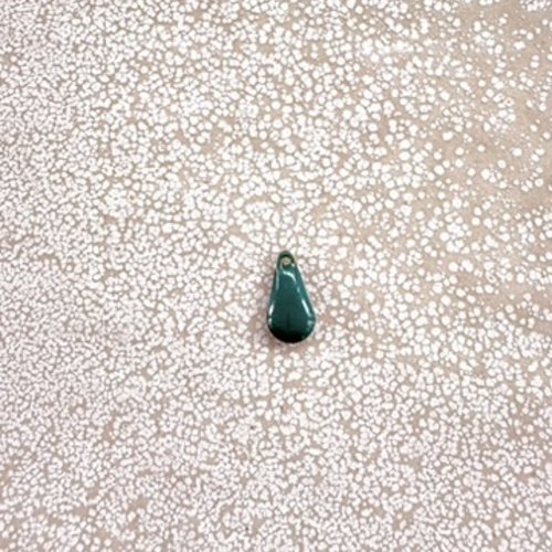 Sequin émaillé goutte vert 12x6 mm laiton doré – breloque goutte bijoux diy ve30-9