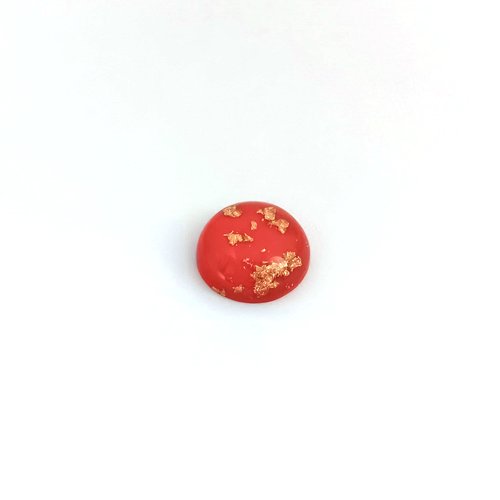 Cabochon rouge et doré en résine 14mm x1 ou x10 car14-8