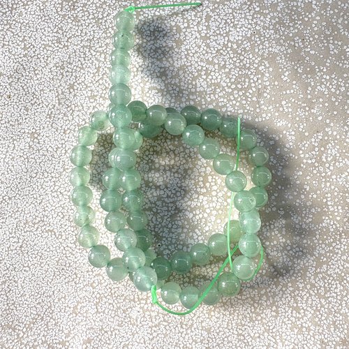 Perles rondes en aventurine verte naturelle 6 mm – perles pierre naturelle pour bijoux diy – lot de 10 perles ou fil de 38 cmpp1-20