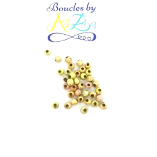 *perles scintillantes dorées 4mm x 50* pdo1-1