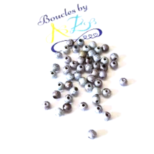 *perles scintillantes grises 4mm x50* pgr1-1