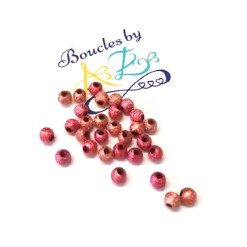 *perles scintillantes mix rose cuivré 4mm x50* pros1-23