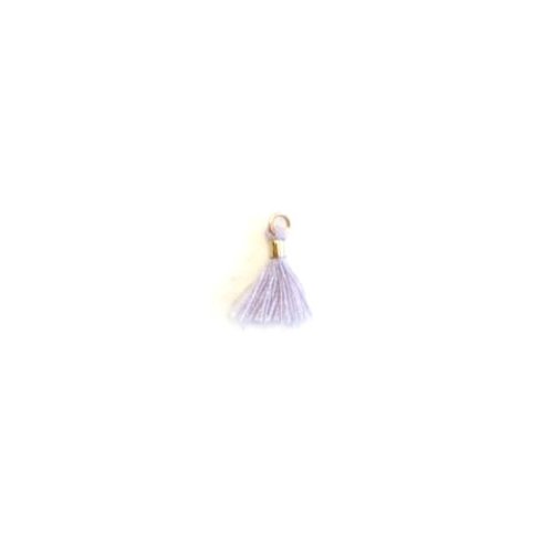 Mini pompon violet attache dorée en laiton x1 ou x10 mipom-12