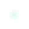 Mini pompon turquoise, attache dorée en laiton 10mm x1 ou x10 mipom-75