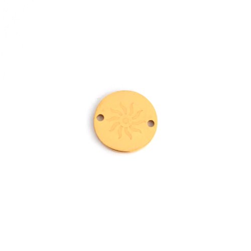 Intercalaire soleil doré acier inoxydable 12mm do6-6