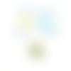 *estampe coquillage kaki 15x11mm* ve10-7