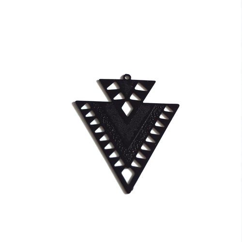 Estampe filigrane triangle noir 31x26mm geno-12