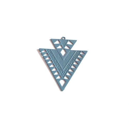 Estampe filigrane triangle gris 31x26mm gegr-25
