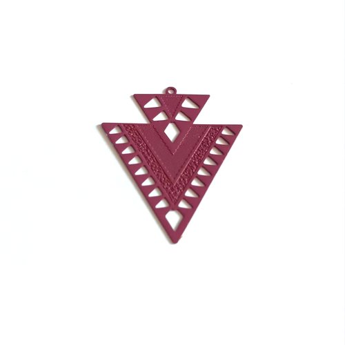 Estampe filigrane triangle prune 31x26mm gevi-13